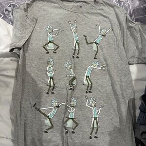 Ripple Junction Gray Graphic Tee with Animated Characters